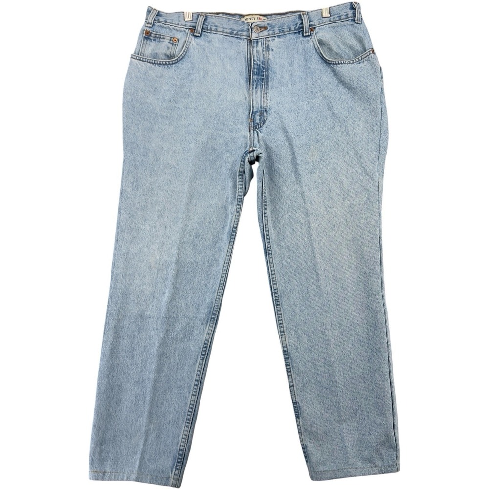 County Seat Relaxed Fit Jeans Men's 36x27 Light Wash Blue Denim Pants Vintage